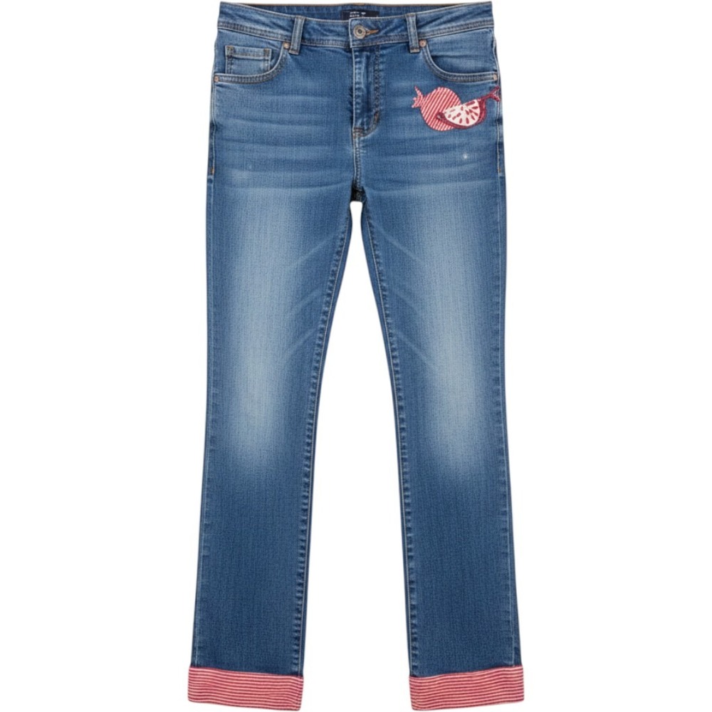 Charter Club Jeans Classic Straight Cotton Blend 6P Blue Pomegranate Patchwork